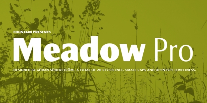 Meadow Pro font preview
