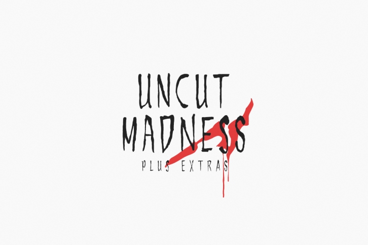 Uncut Madness font preview