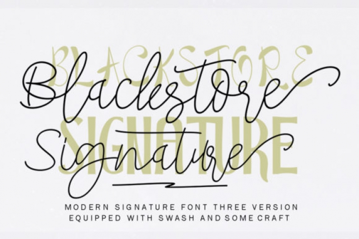 Blackstore Signature font preview
