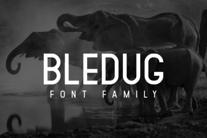 Bledug Family font preview