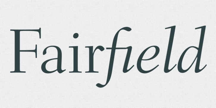 Fairfield font preview