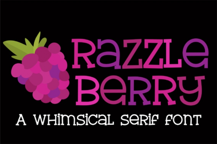 Razzle Berry font preview