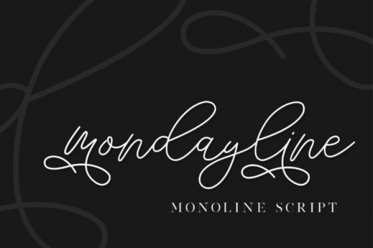 Mondayline Script font preview