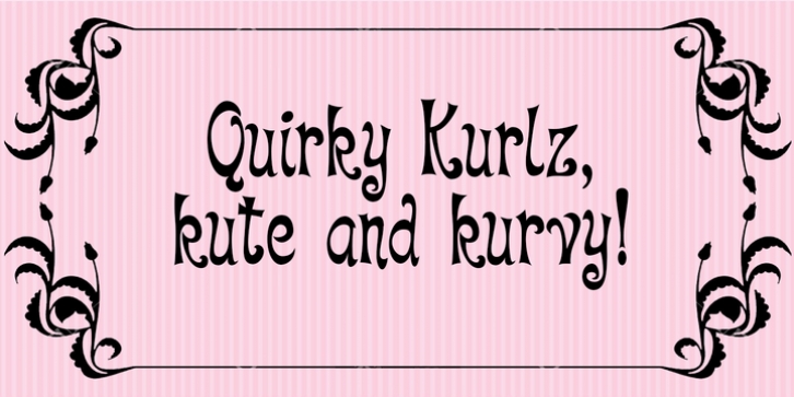 Quirky Kurlz font preview