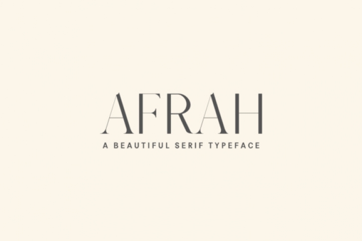 Afrah Family font preview