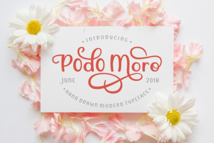 Podo Moro font preview