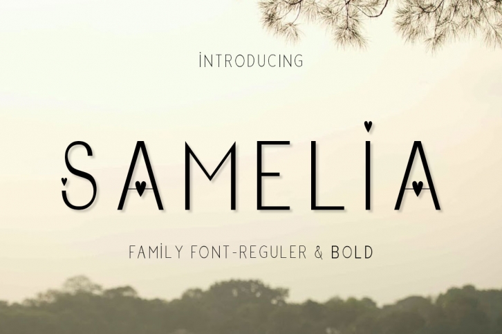 Samelia font preview