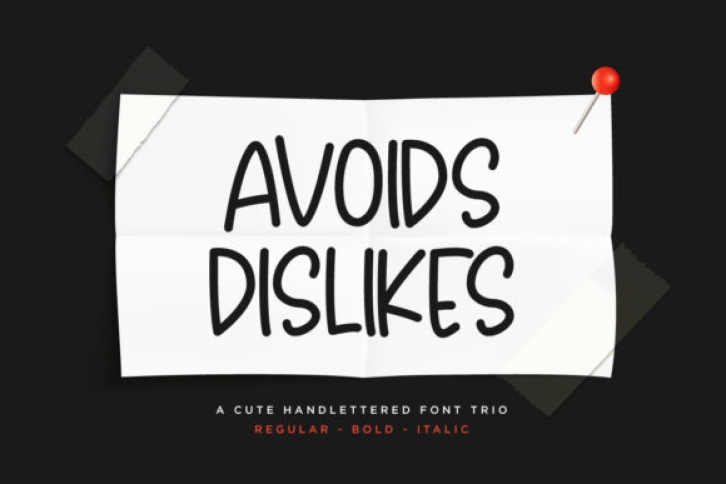 Avoids Dislikes font preview