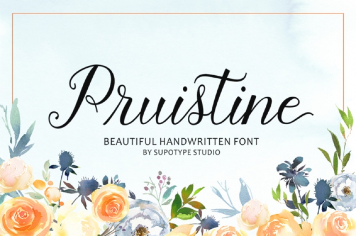 Pruistine Script font preview