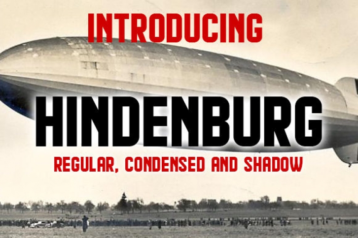 Hindenburg font preview