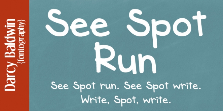 DJB See Spot Run font preview
