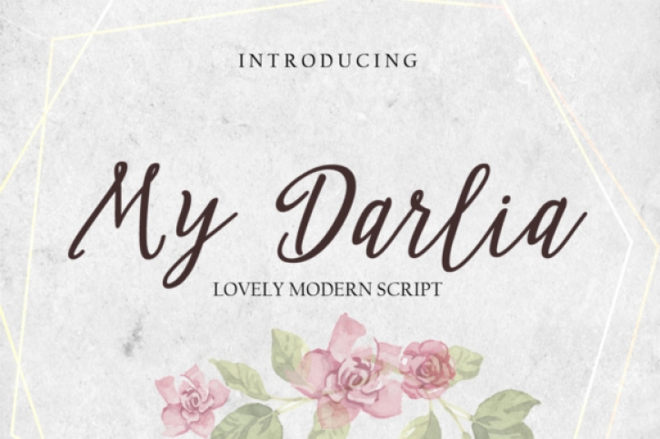 My Darlia font preview