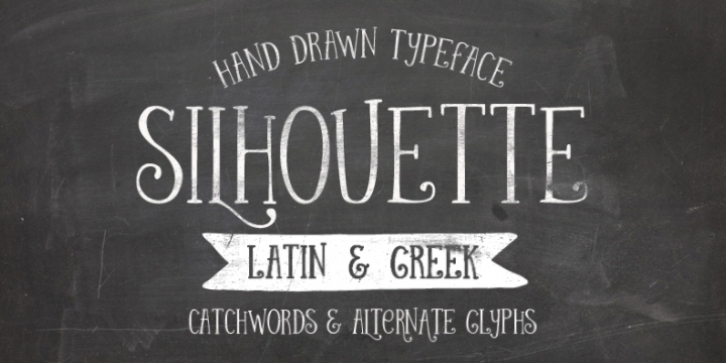 Silhouette font preview