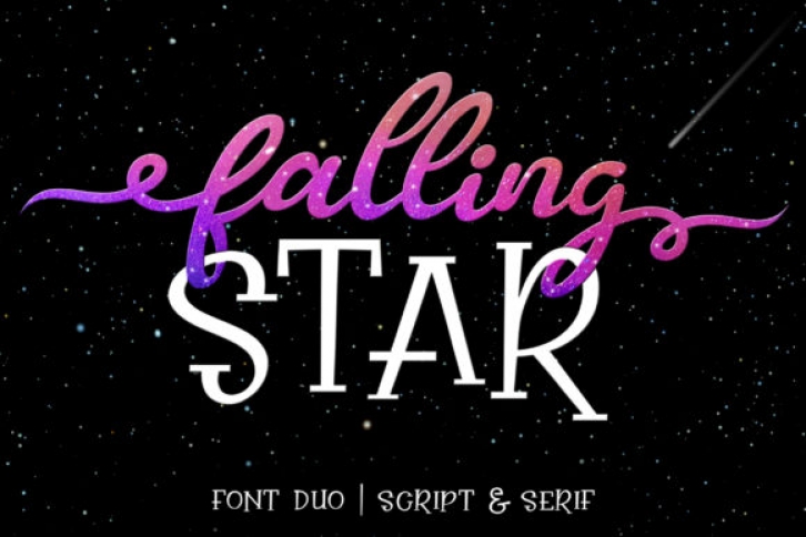 Falling Star Duo font preview