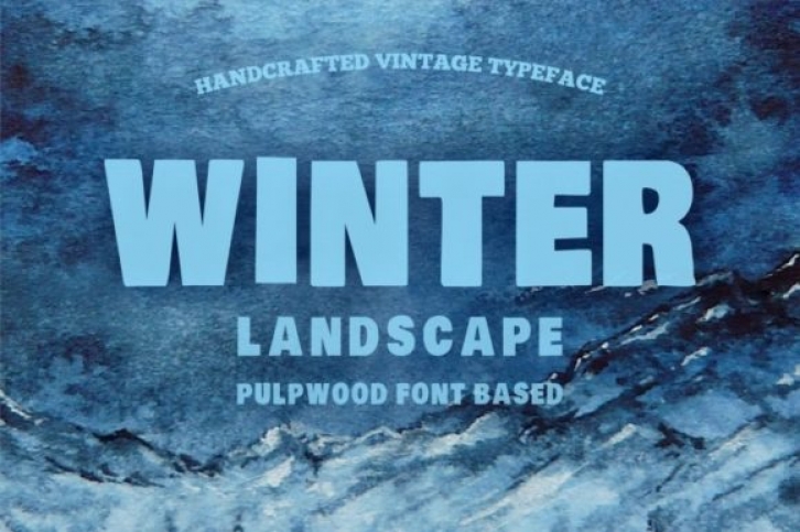 Winter Landscape font preview