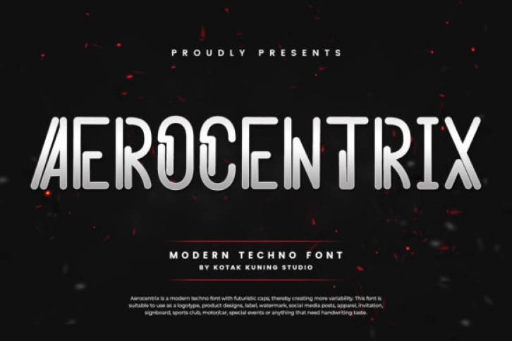 Aerocentrix font preview