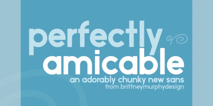 Perfectly Amicable font preview