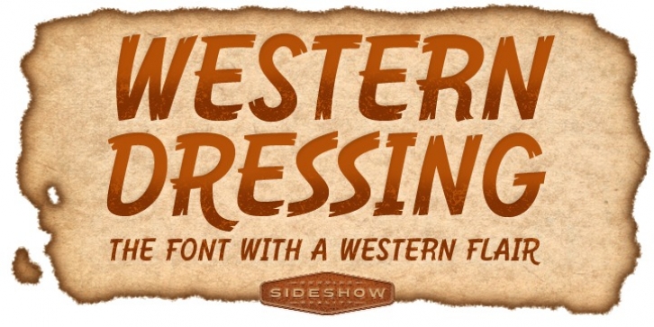Western Dressing font preview