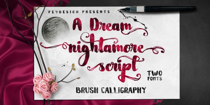 Nightamore font preview