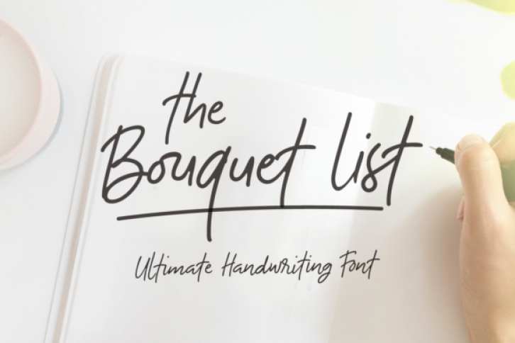 The Bouquet List font preview