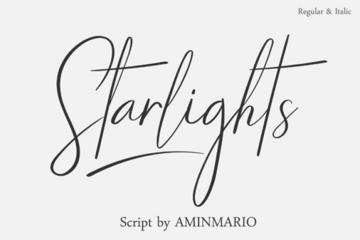 Starlights font preview