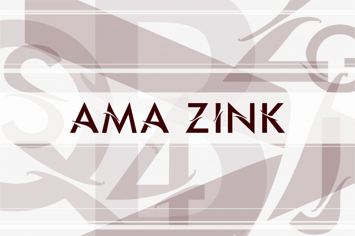 Ama Zink font preview