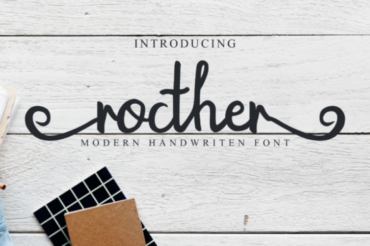 Rocther Script font preview