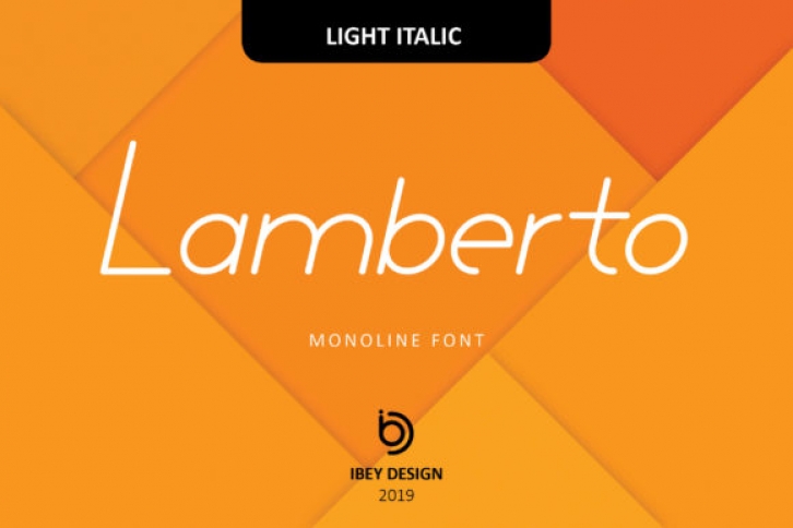 Lamberto Light Italic font preview