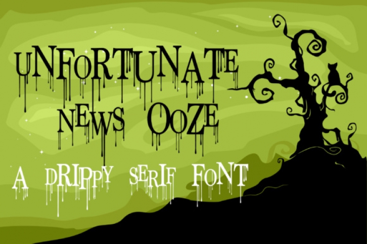 Unfortunate News Ooze font preview