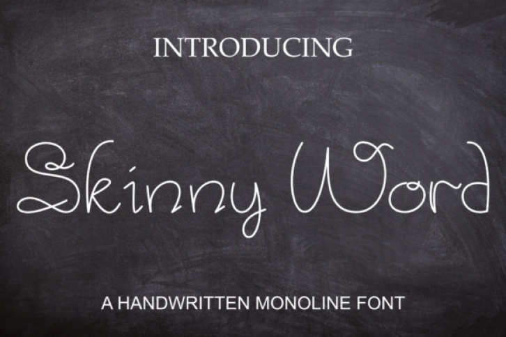Skinny Word font preview