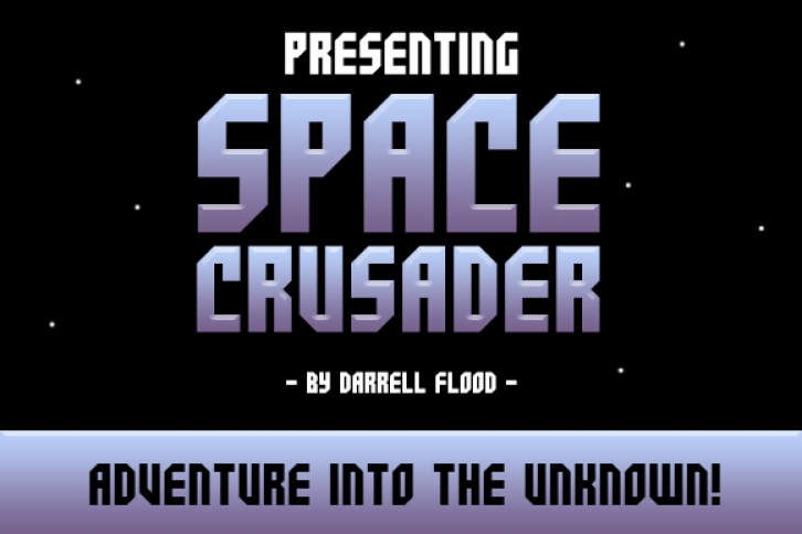 Space Crusader font preview