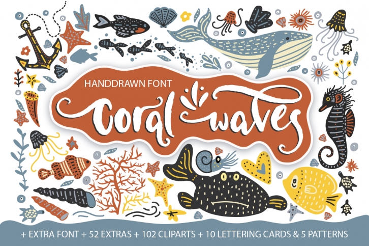 Coral Waves font preview