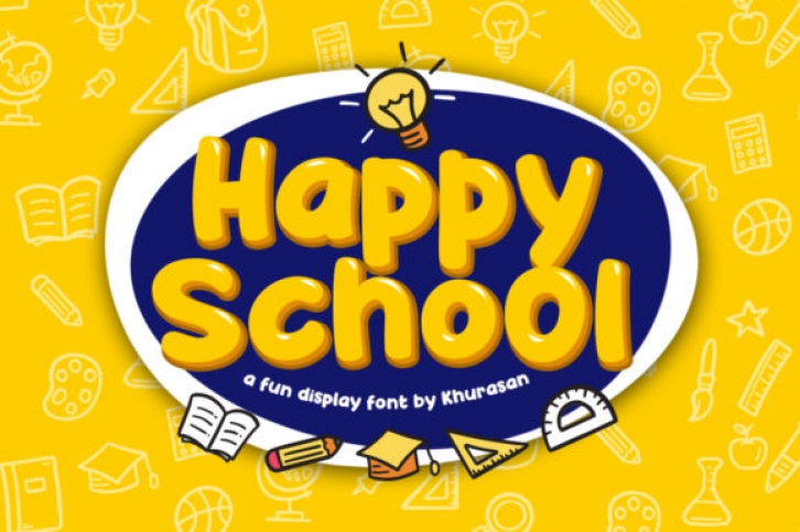 Happy School font preview