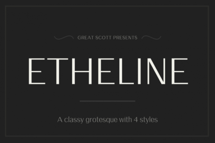 Etheline font preview