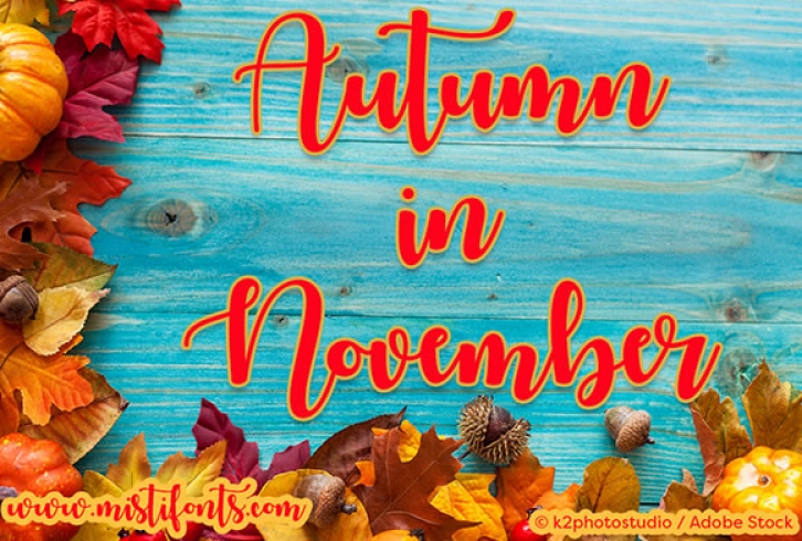 Autumn in November font preview