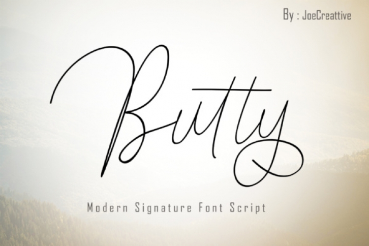 Butty font preview