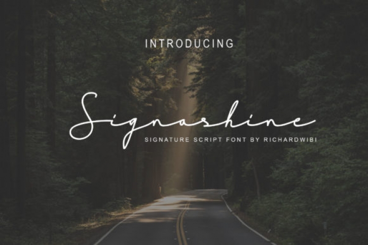 Signashine font preview