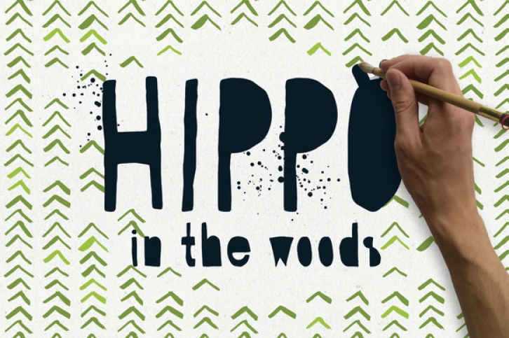 Hippo in the Woods font preview