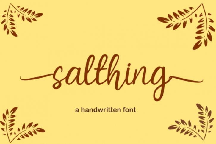 Salthing font preview
