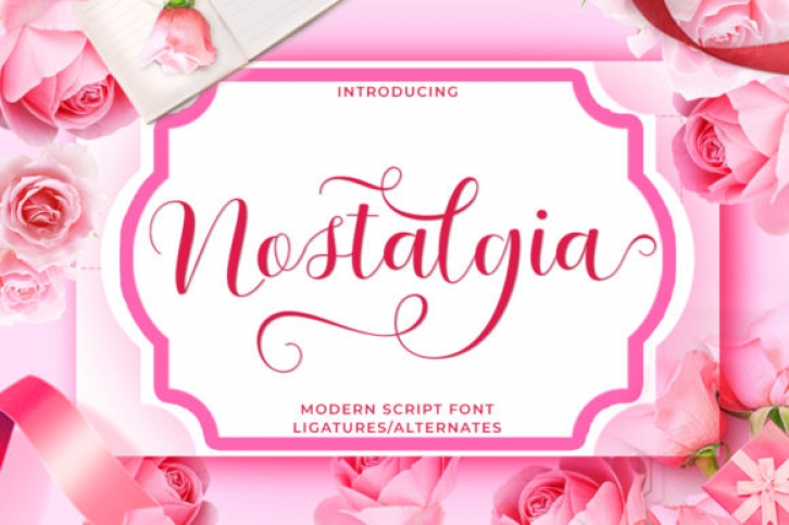 Nostalgia Script font preview