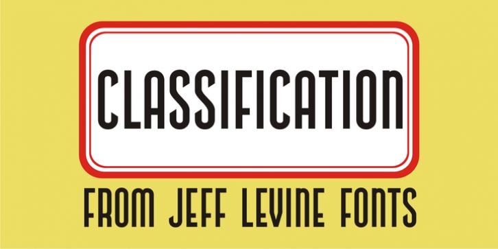 Classification JNL font preview