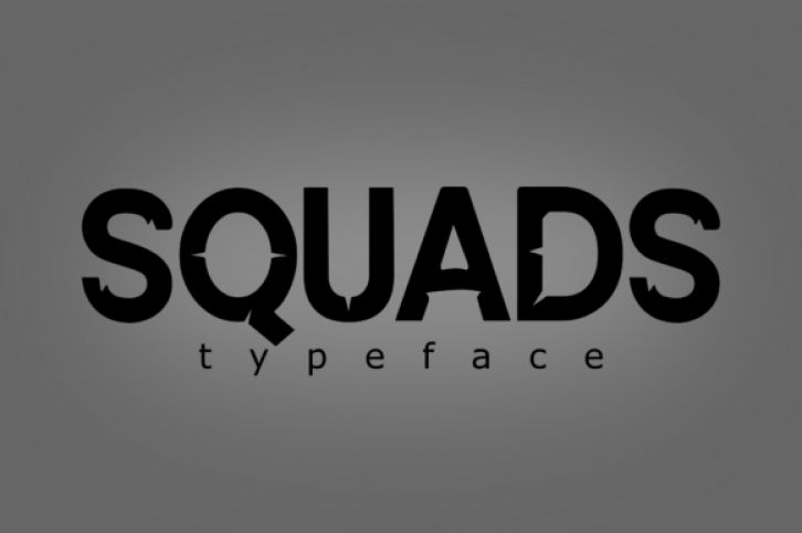 Squads font preview
