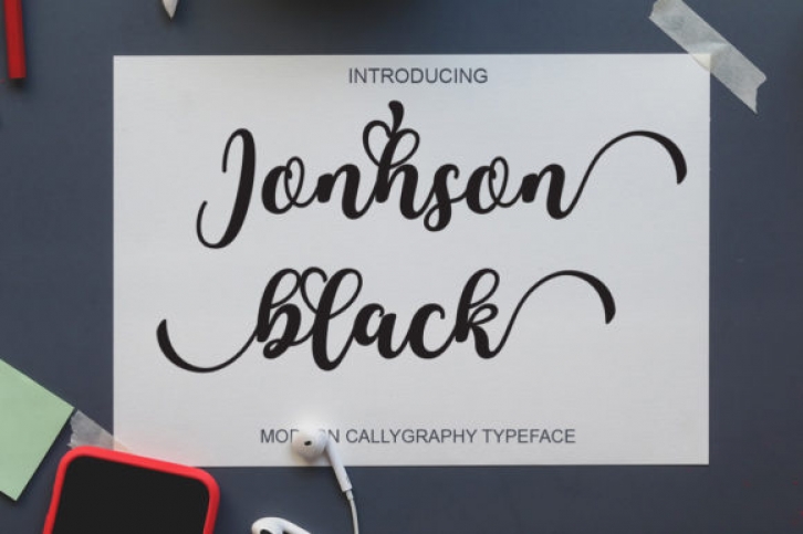Jonhson Black font preview