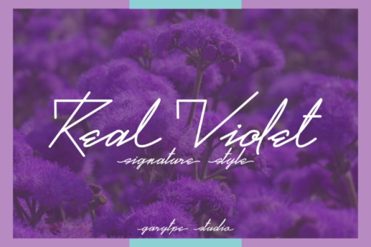 Real Violet font preview
