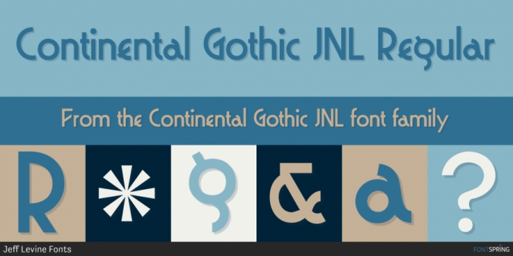 Continental Gothic JNL font preview