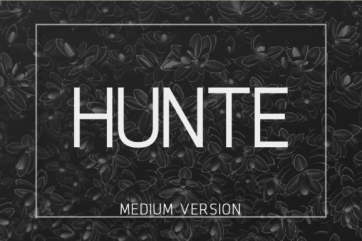 Hunte Medium font preview