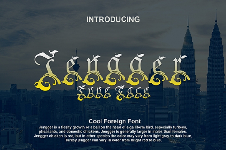 Jengger font preview