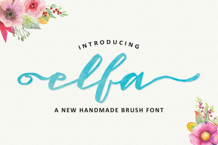 Elfa Brush font preview