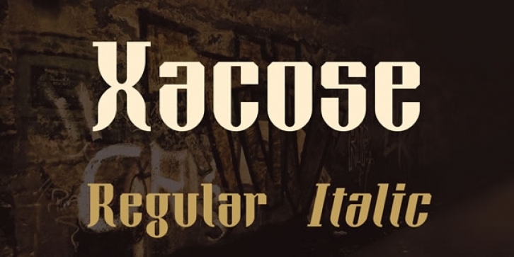 Xacose font preview