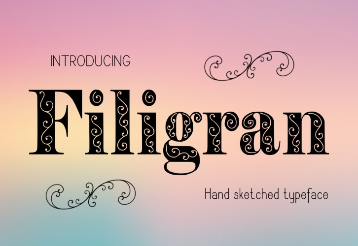 Filigran font preview
